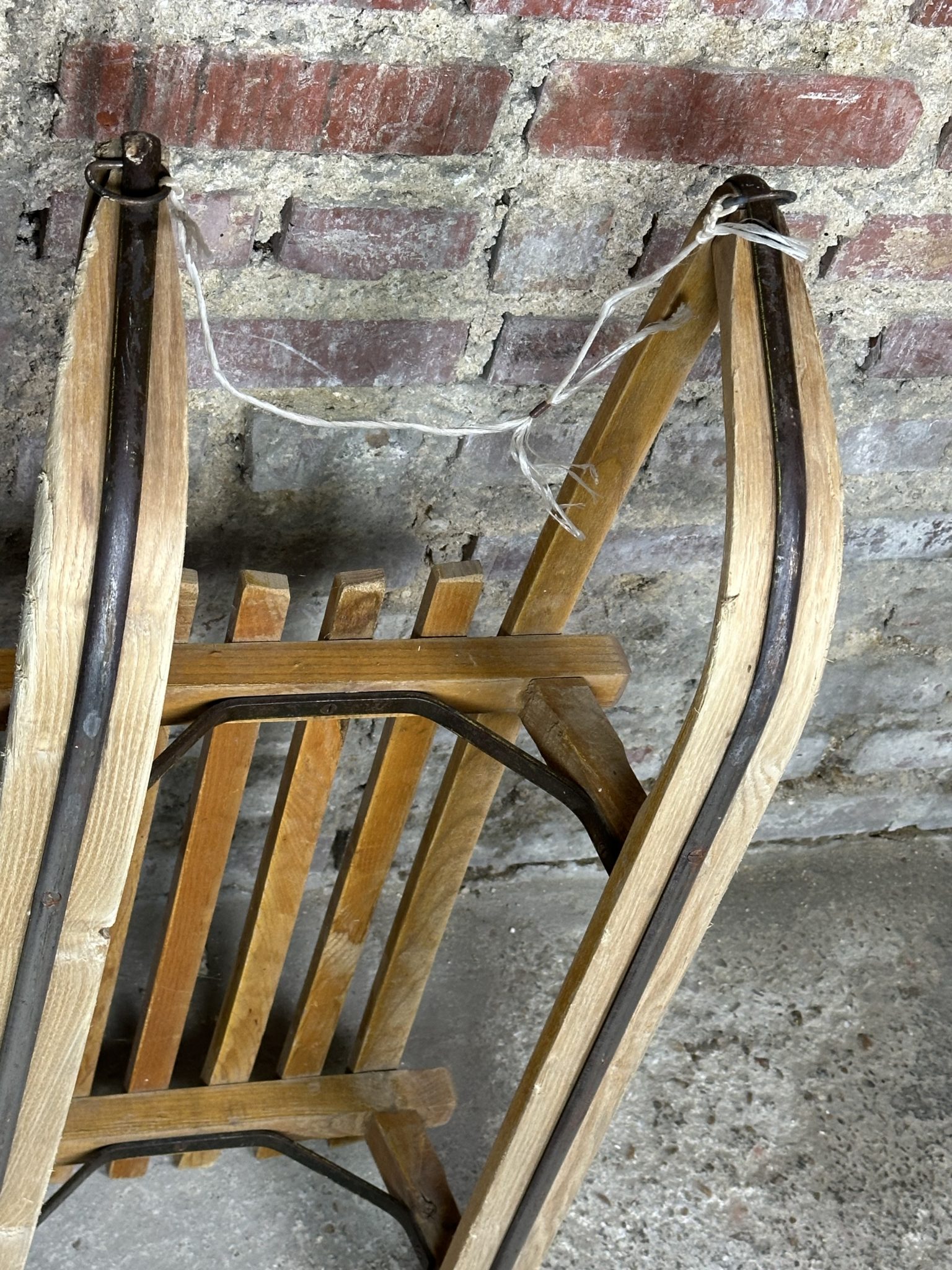 Luge En Bois Ancienne – Vintage 28cm – Déco Chalet – Fabriquée En Allemagne