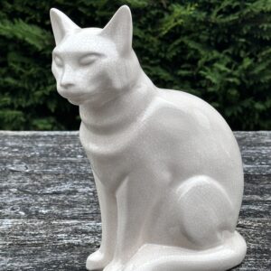 Chat en céramique craquelée Ht 27 cm