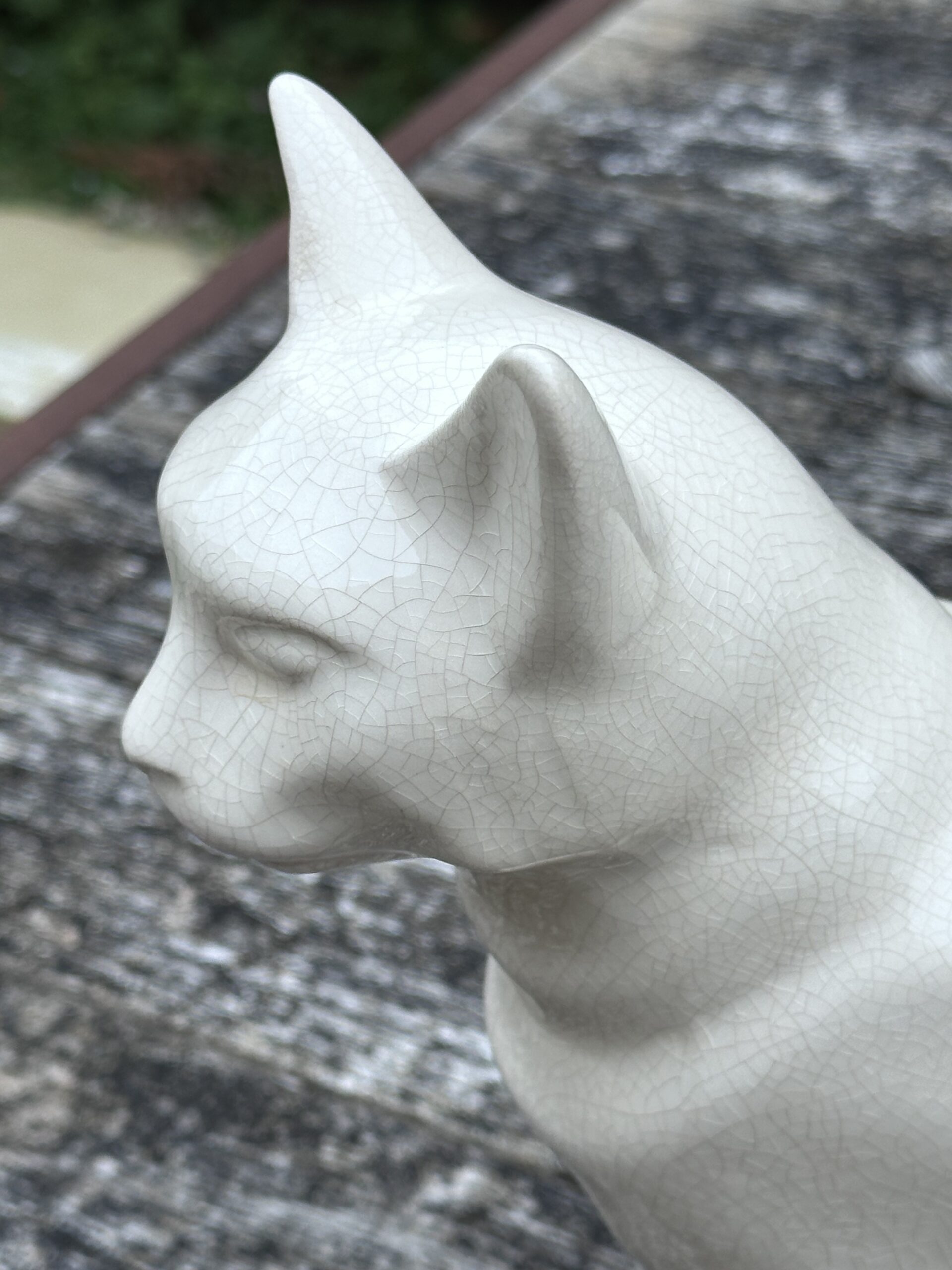 Chat en céramique craquelée Ht 27 cm – Image 3