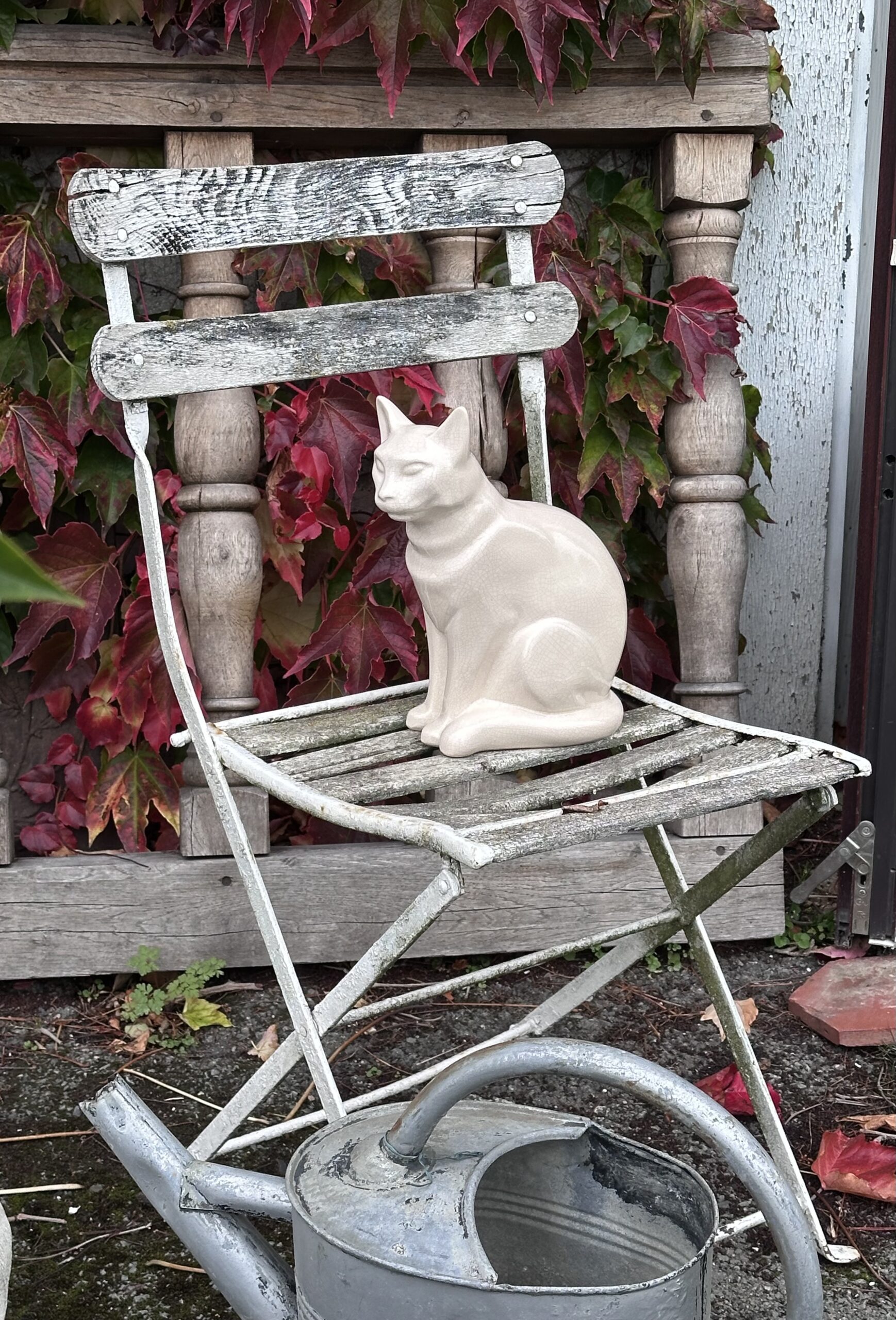 Chat en céramique craquelée Ht 27 cm – Image 10