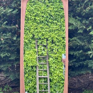 Miroir scandinave en bois brut teinte miel 122x90 cm