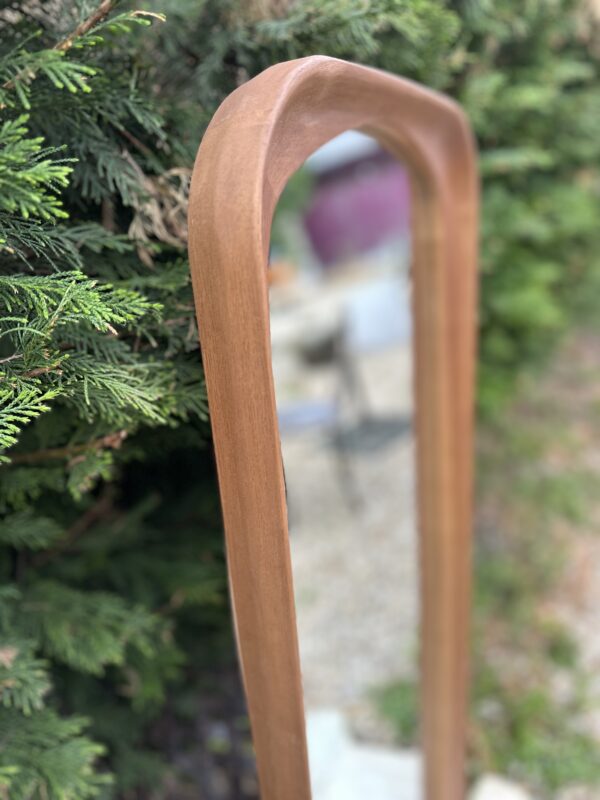 Miroir scandinave en bois brut teinte miel 122x90 cm – Image 13