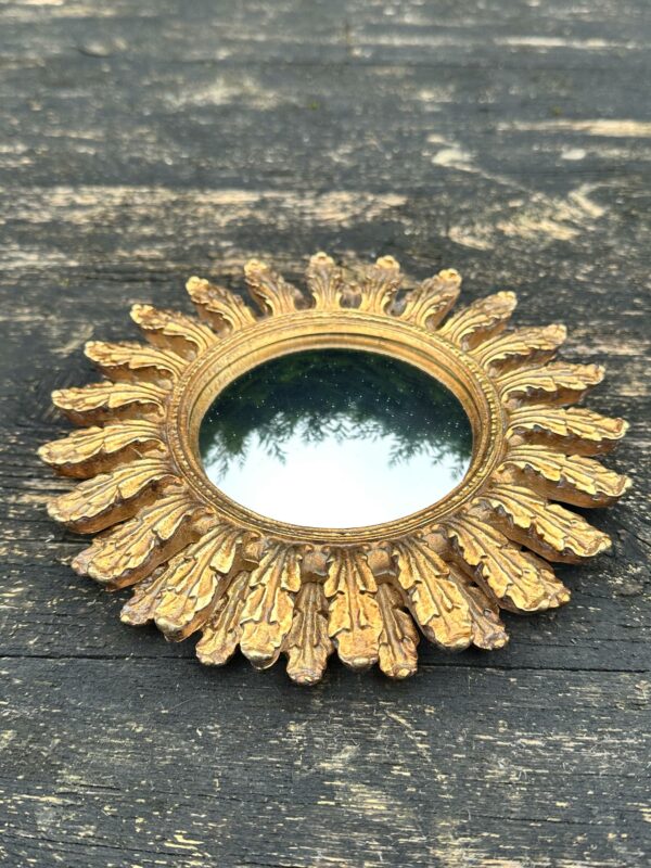 Miroir Rome doré avec oil de sorcière Diamètre 20 cm – Image 2