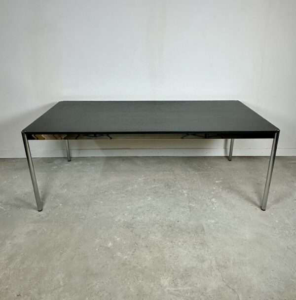 Table USM Haller T59 stratifié noir et acier chromé – Image 7