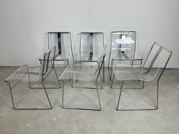 Chaises (série de 6) Filglass par Jacques Charpentier 1971'S – Image 7