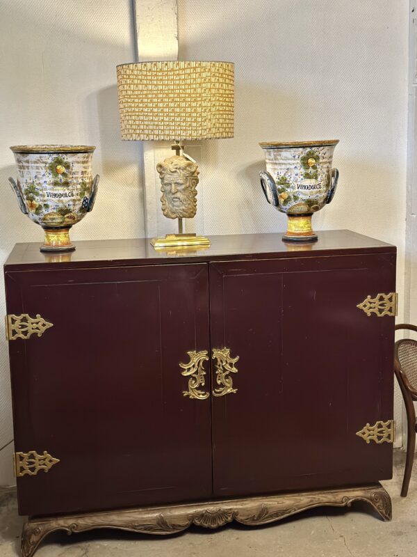 Meuble buffet en bois laqué et laiton 1950'S – Image 19