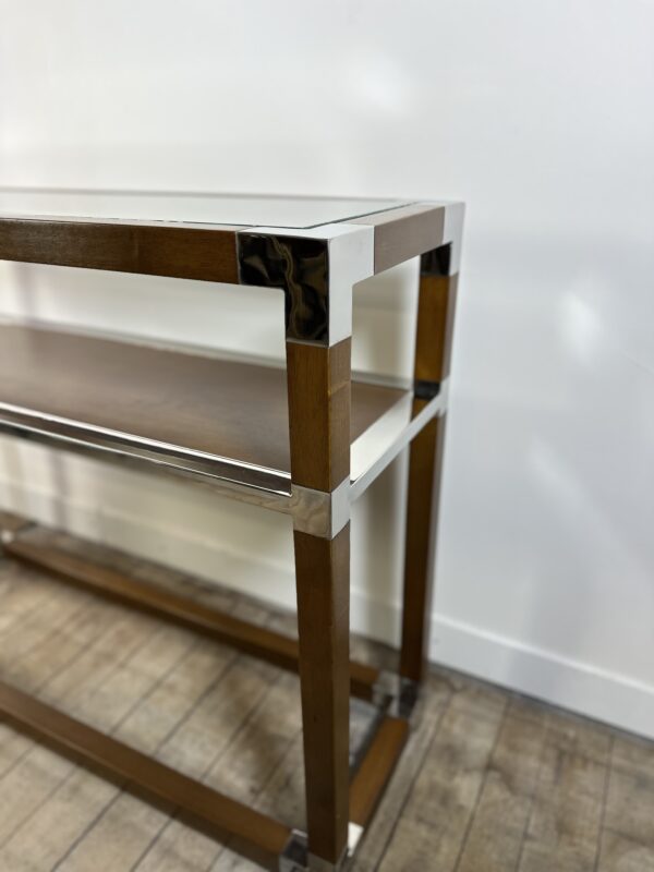 Console en bois et alu chromé – Image 10