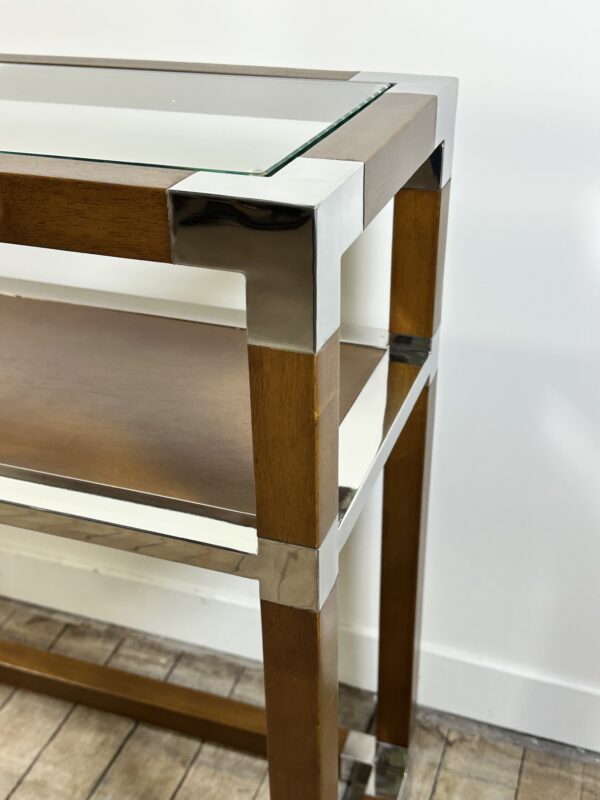 Console en bois et alu chromé – Image 11