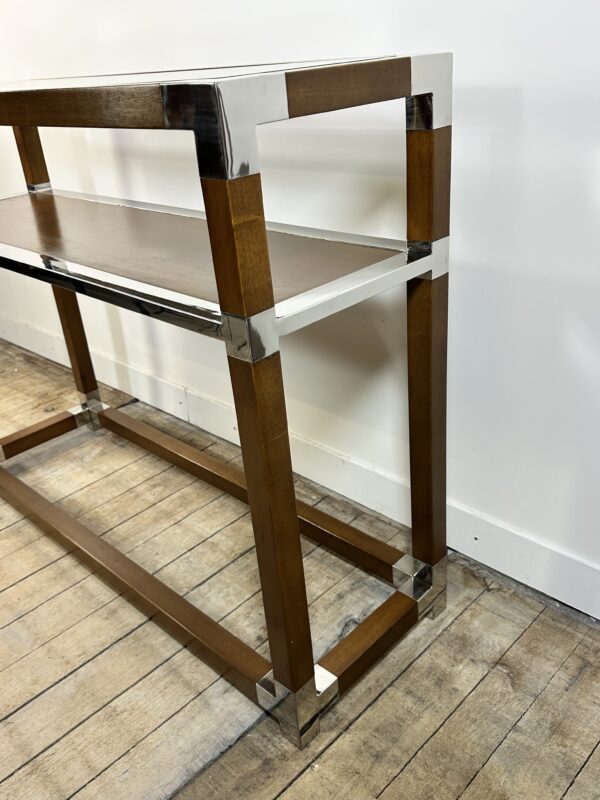 Console en bois et alu chromé – Image 12