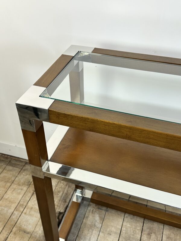 Console en bois et alu chromé – Image 13