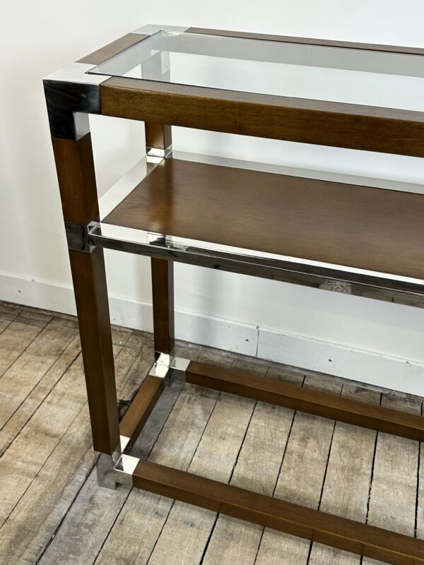 Console en bois et alu chromé – Image 7