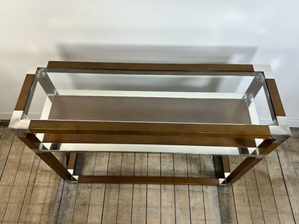 Console en bois et alu chromé – Image 6