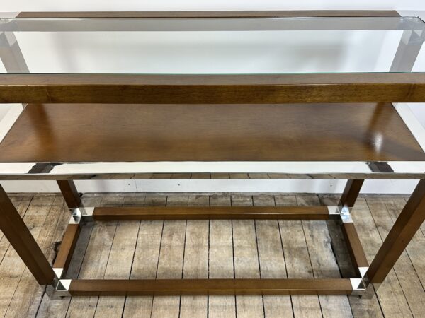 Console en bois et alu chromé – Image 5
