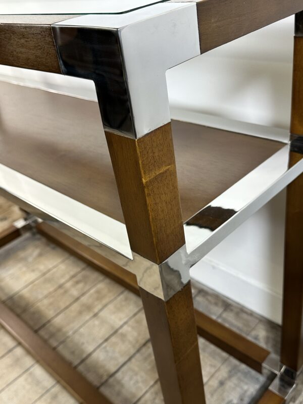Console en bois et alu chromé – Image 3