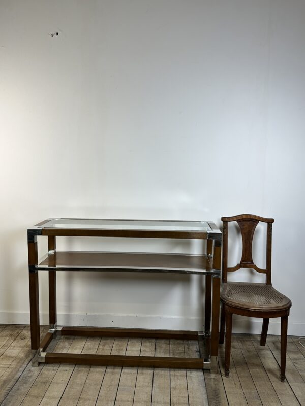 Console en bois et alu chromé – Image 14