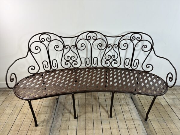 Banc corbeille en fer forgé – Image 3