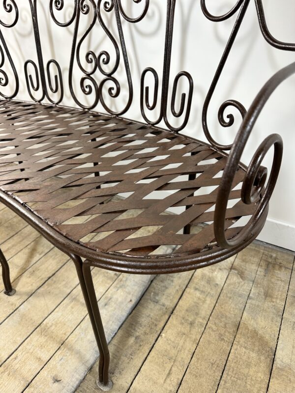 Banc corbeille en fer forgé – Image 5