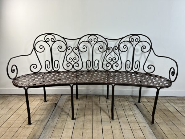Banc corbeille en fer forgé – Image 7