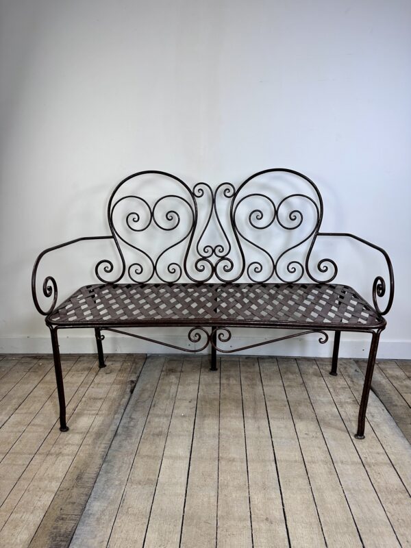 Banc ancien en fer forgé