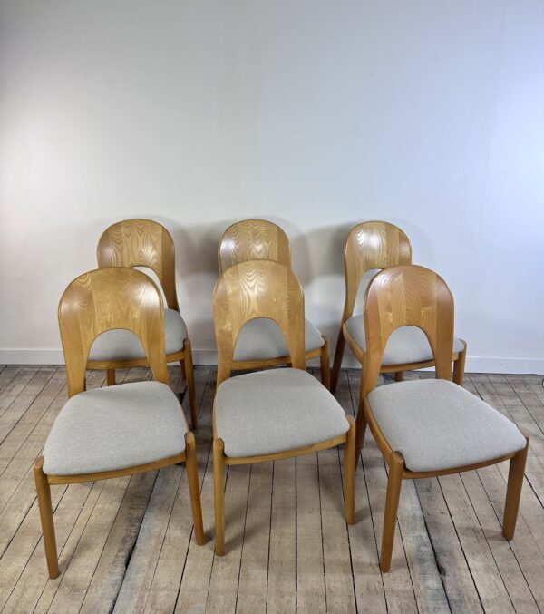 Chaises (série de 6) modèle Morten par Niels Koefoed Danemark 1970