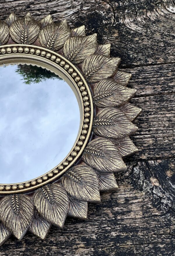 Miroir Feuilles avec oeil de sorcière Diam 24 cm – Image 9