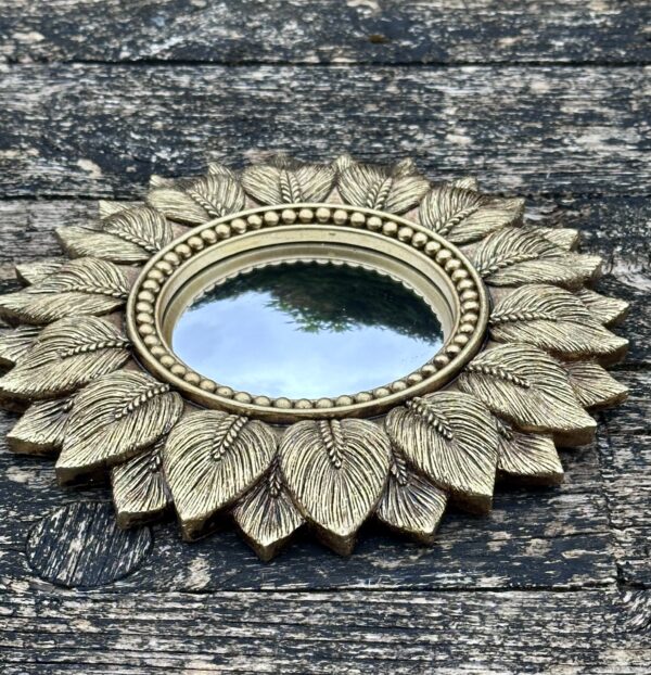 Miroir Feuilles avec oeil de sorcière Diam 19 cm – Image 2