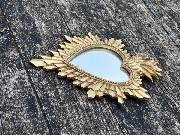 Miroir Harry doré 21x17 cm – Image 4