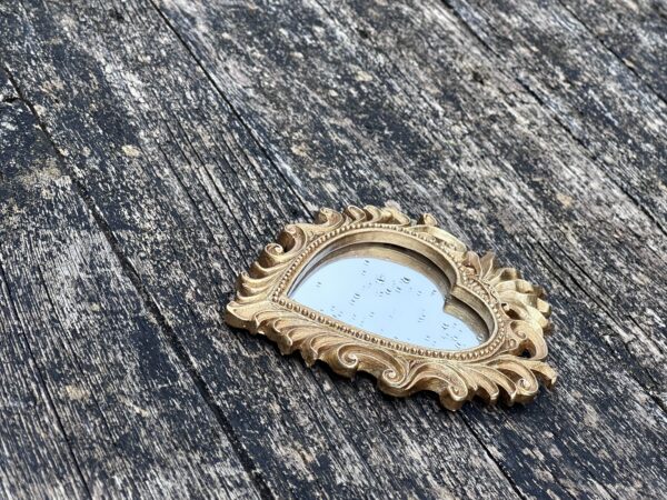 Miroir Louis doré 16x12 cm – Image 4