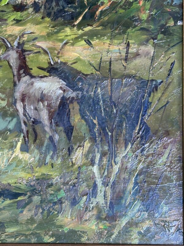 Peinture huile sur panneau "Scène provençale" par Georges Car – Image 6