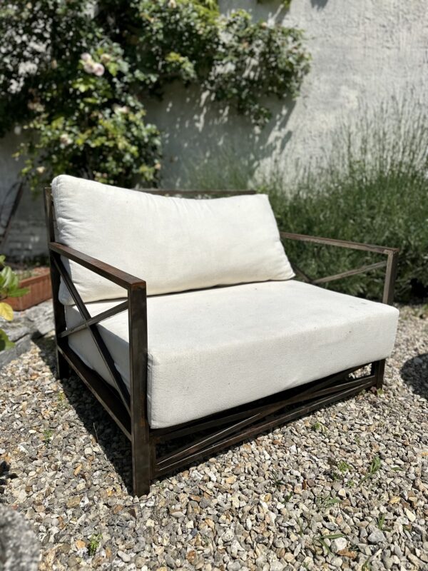 Fauteuils (la paire) pliable en fer 1980 – Image 2