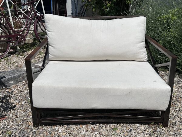 Fauteuils (la paire) pliable en fer 1980 – Image 3