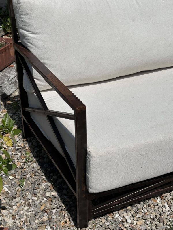 Fauteuils (la paire) pliable en fer 1980 – Image 4