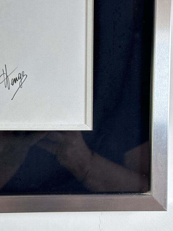 Dessin graphique encadré sous verre "silhouette" signé 1970'S – Image 10