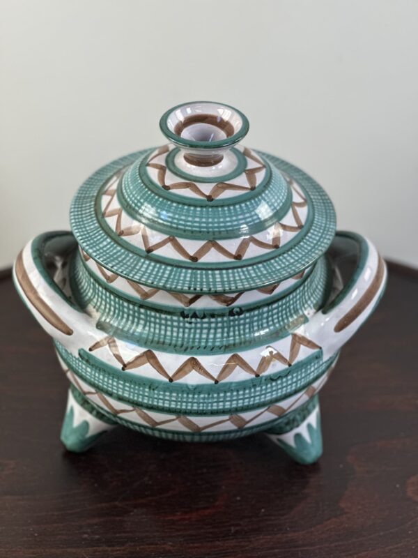 Pot / soupière tripode en céramique signée Robert Picault 1960'S – Image 3