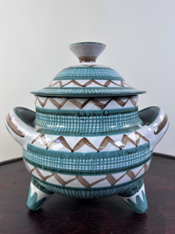 Pot / soupière tripode en céramique signée Robert Picault 1960'S – Image 10