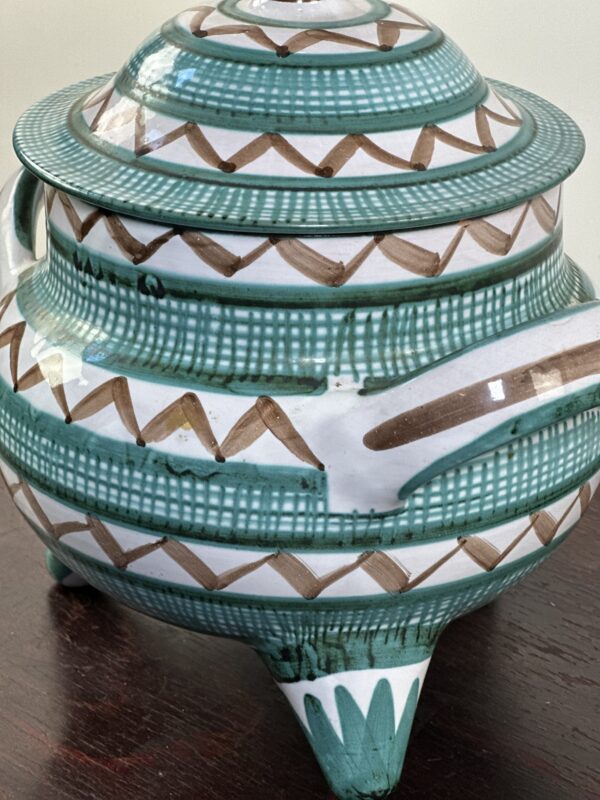 Pot / soupière tripode en céramique signée Robert Picault 1960'S – Image 6