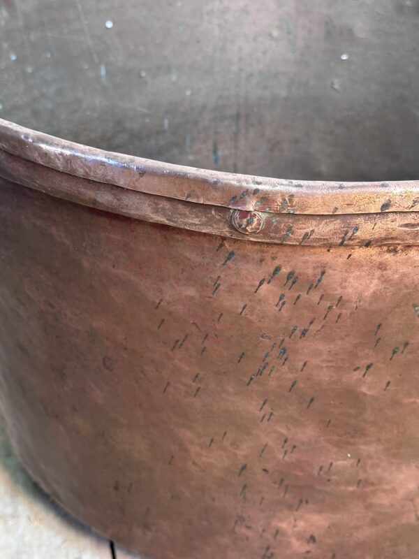 Chaudron / bassine ancienne en cuivre diamètre 58 cm – Image 6