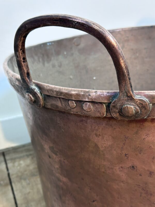Chaudron / bassine ancienne en cuivre diamètre 58 cm – Image 2