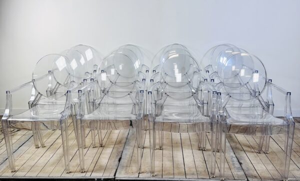 Chaises fauteuils (série de 6) Kartell modèle Ghost par P.Starck – Image 12