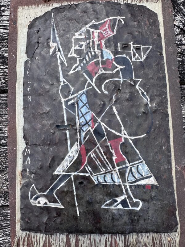 Tableau Epreuve sur métal "Le guerrier" par Helen MAI vintage 1960 – Image 8