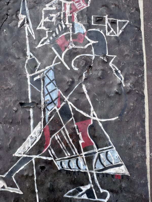 Tableau Epreuve sur métal "Le guerrier" par Helen MAI vintage 1960 – Image 4