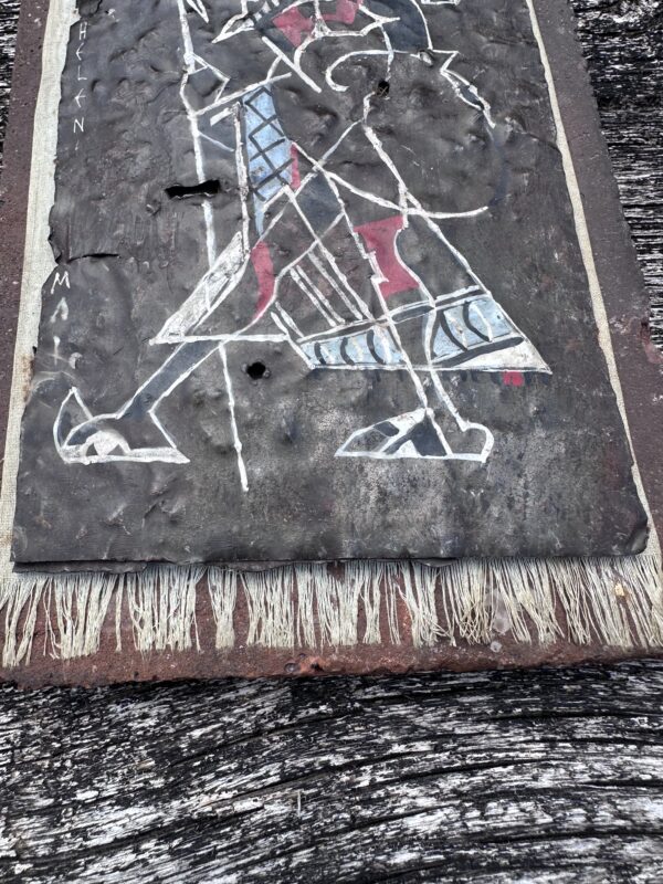 Tableau Epreuve sur métal "Le guerrier" par Helen MAI vintage 1960 – Image 3