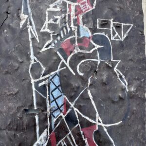 Alternative view of Tableau Epreuve sur métal "Le guerrier" par Helen MAI vintage 1960