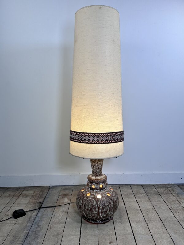 Lampe en céramique allemande vernissée vintage 70'S