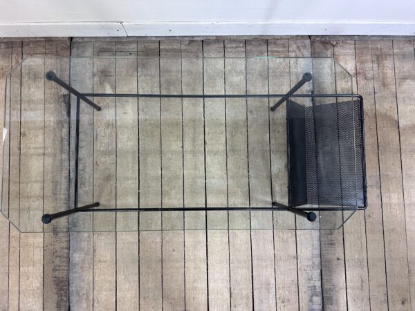 Table basse en métal et verre Gérard GUERMOMPREZ 1956 – Image 6