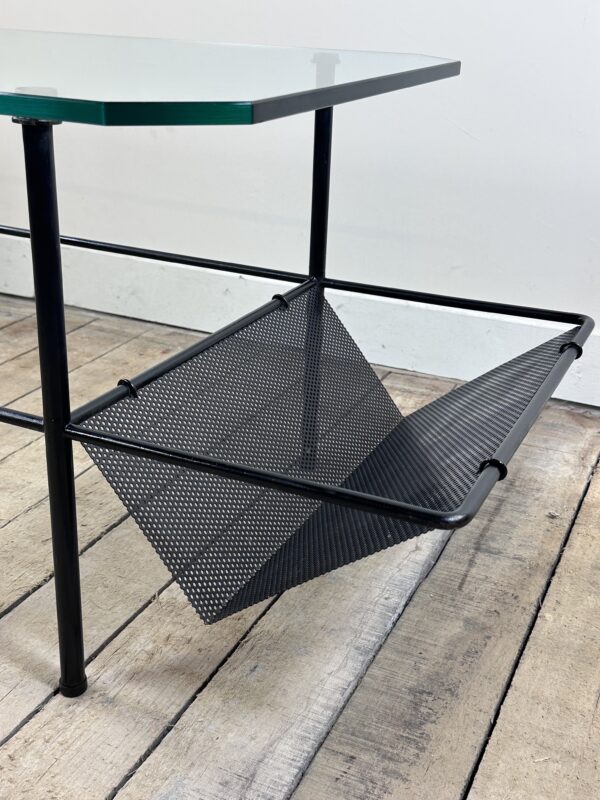 Table basse en métal et verre Gérard GUERMOMPREZ 1956 – Image 4