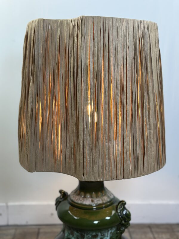 Lampe en céramique vert nuancé vintage 1960 – Image 6