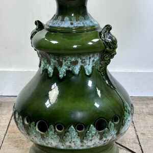 Alternative view of Lampe en céramique vert nuancé vintage 1960