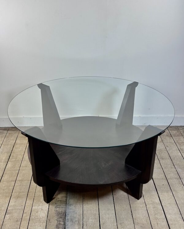 Table basse Art Déco en acajou 1930