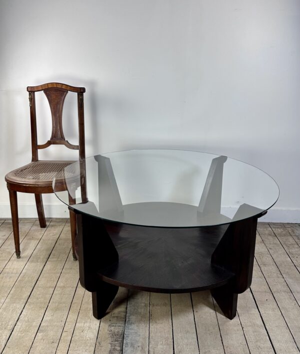Table basse Art Déco en acajou 1930 – Image 5